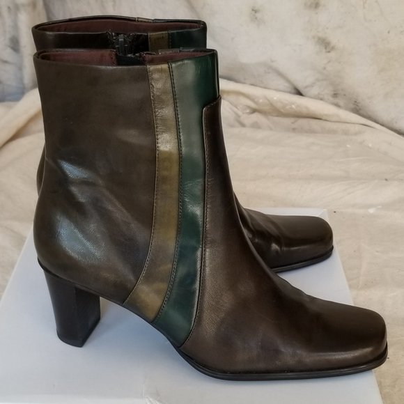 Liz Claiborne Flex Trinity Leather Ankle Boots Reddish Brown Size 8M - Picture 5 of 8